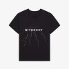 Uomini Givenchy Magliette | T-Shirt Boxy Fit In Cotone Con Grafica Riflettente Nero