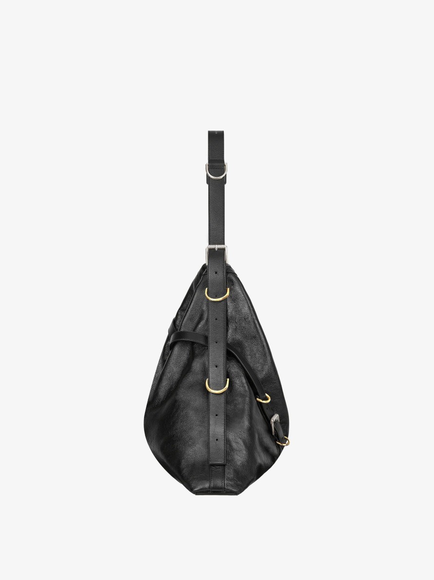 Donne Givenchy Voi | Borsa Voyou Grande In Pelle Nero