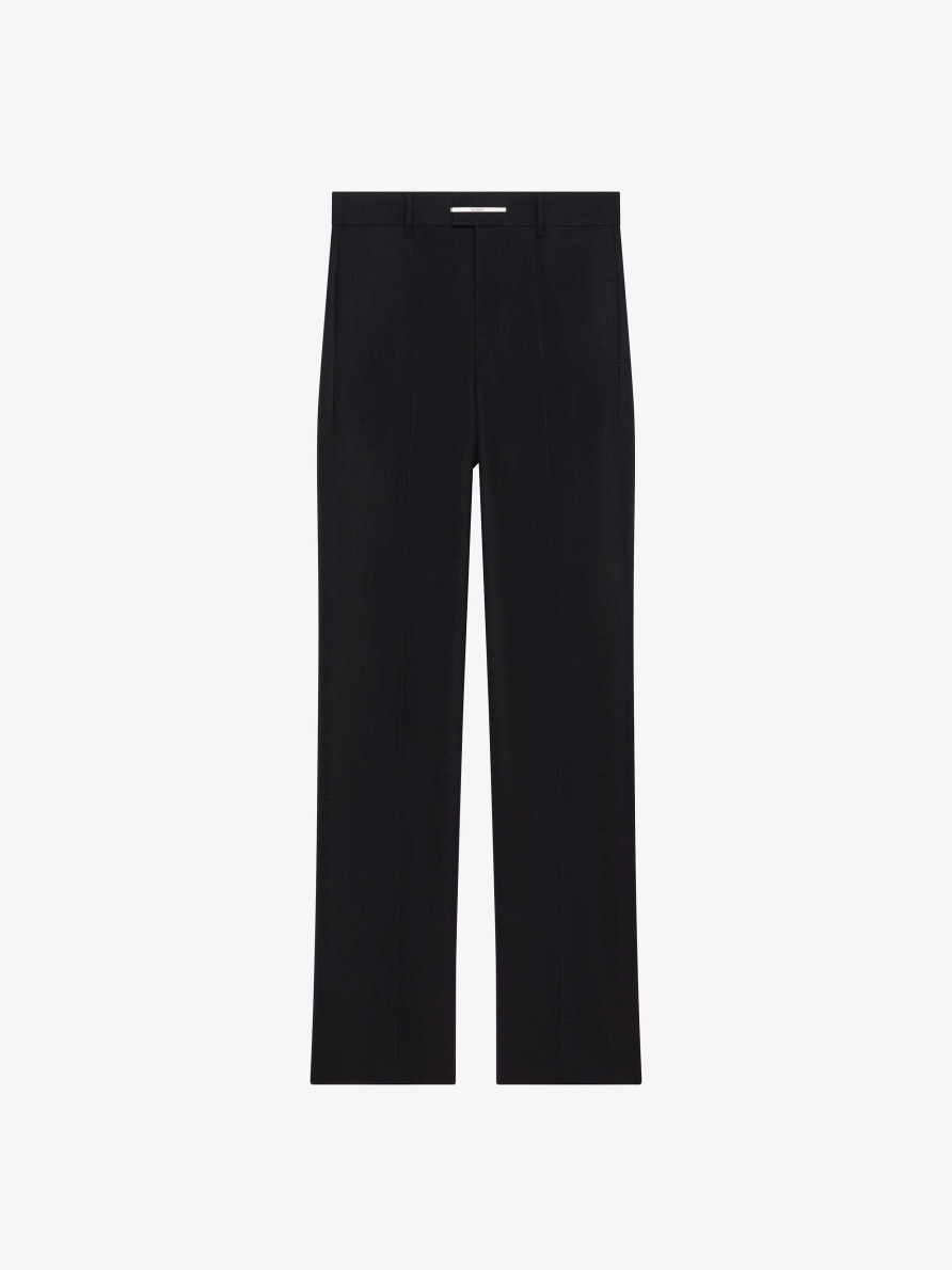 Uomini Givenchy Pantaloni | Pantaloni Sartoriali In Lana Nero