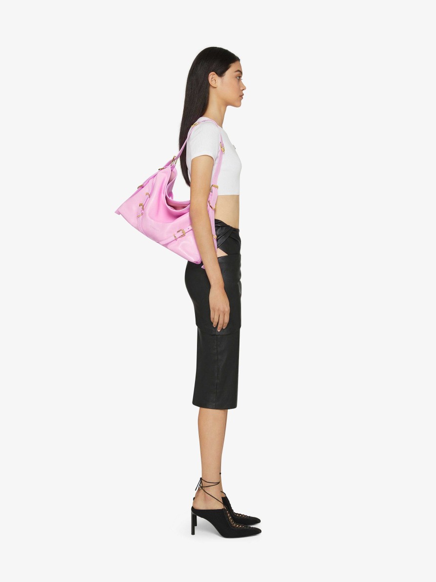 Donne Givenchy Voi | Borsa Voyou Media In Pelle Rosa Seta