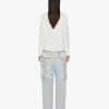 Donne Givenchy Top E Camicie | Blusa In Seta Givenchy Con Lavalliere Bianco