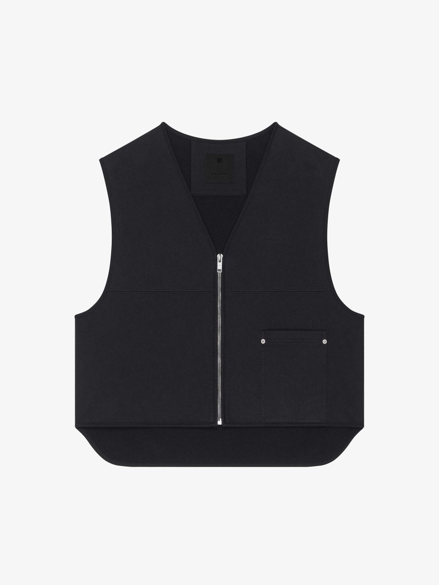 Uomini Givenchy Giacche E Cappotti | Gilet In Pile Nero