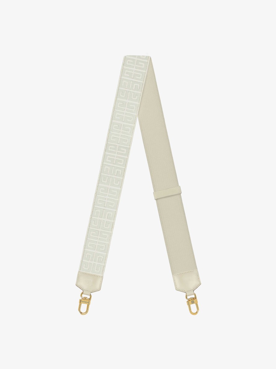 Donne Givenchy Altri Accessori | Cinturino Con Ricamo 4G Beige Naturale