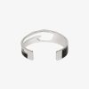 Uomini Givenchy Gioielleria | Bracciale Taglio Giv In Metallo E Pelle Nero/Argento