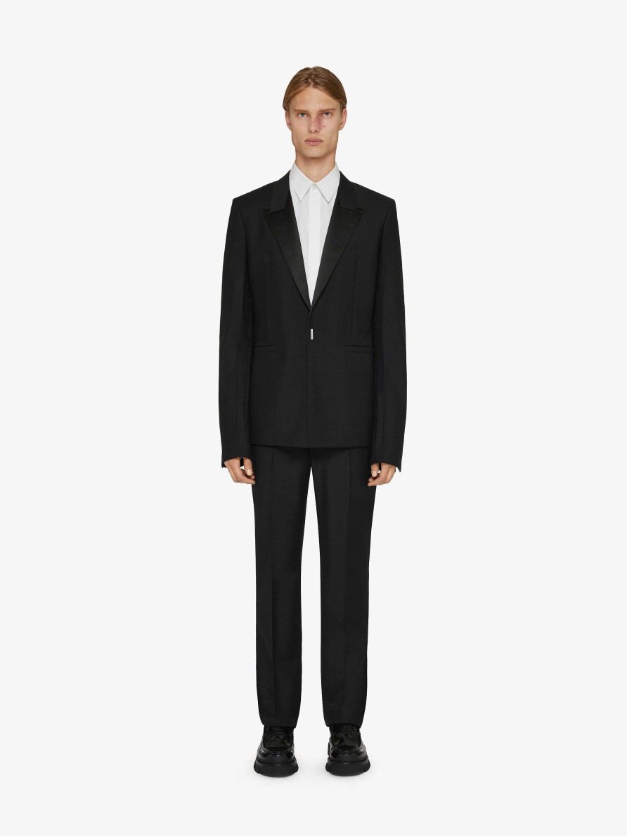 Uomini Givenchy Pantaloni | Pantaloni In Lana E Mohair Nero