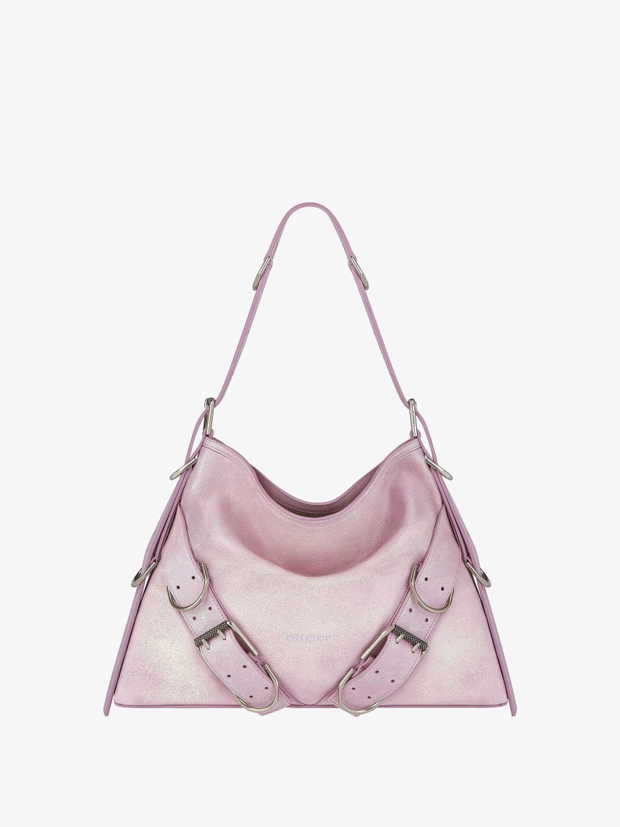 Donne Givenchy Voi | Borsa Boyfriend Voyou Media In Pelle Invecchiata Rosa Antico