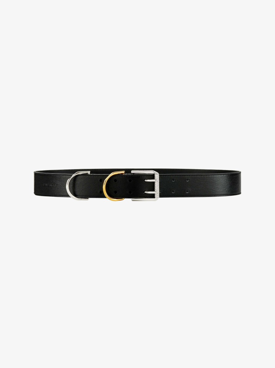 Donne Givenchy Cinghie | Cintura Voyou In Pelle Nero