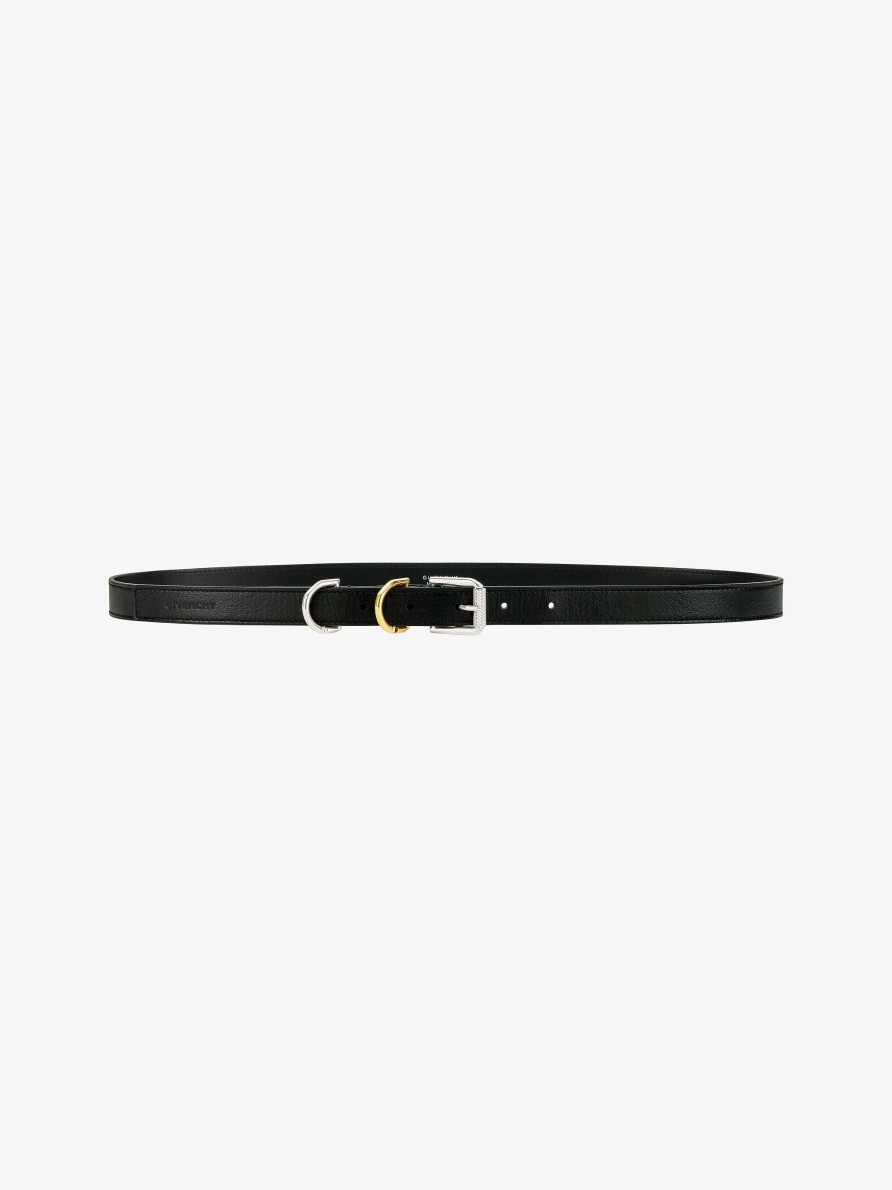 Donne Givenchy Cinghie | Cintura Voyou In Pelle Nero