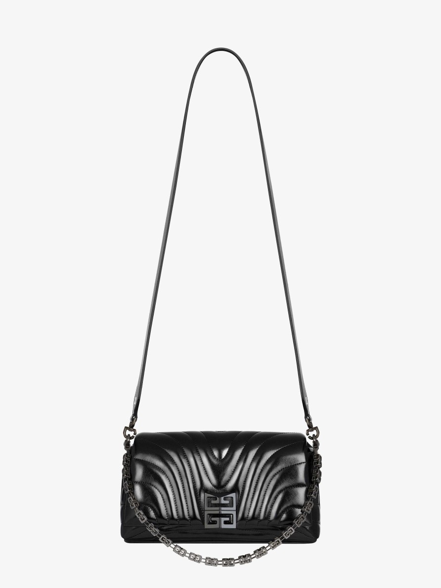 Donne Givenchy 4G | Borsa Morbida 4G Piccola In Pelle Lucida Nero