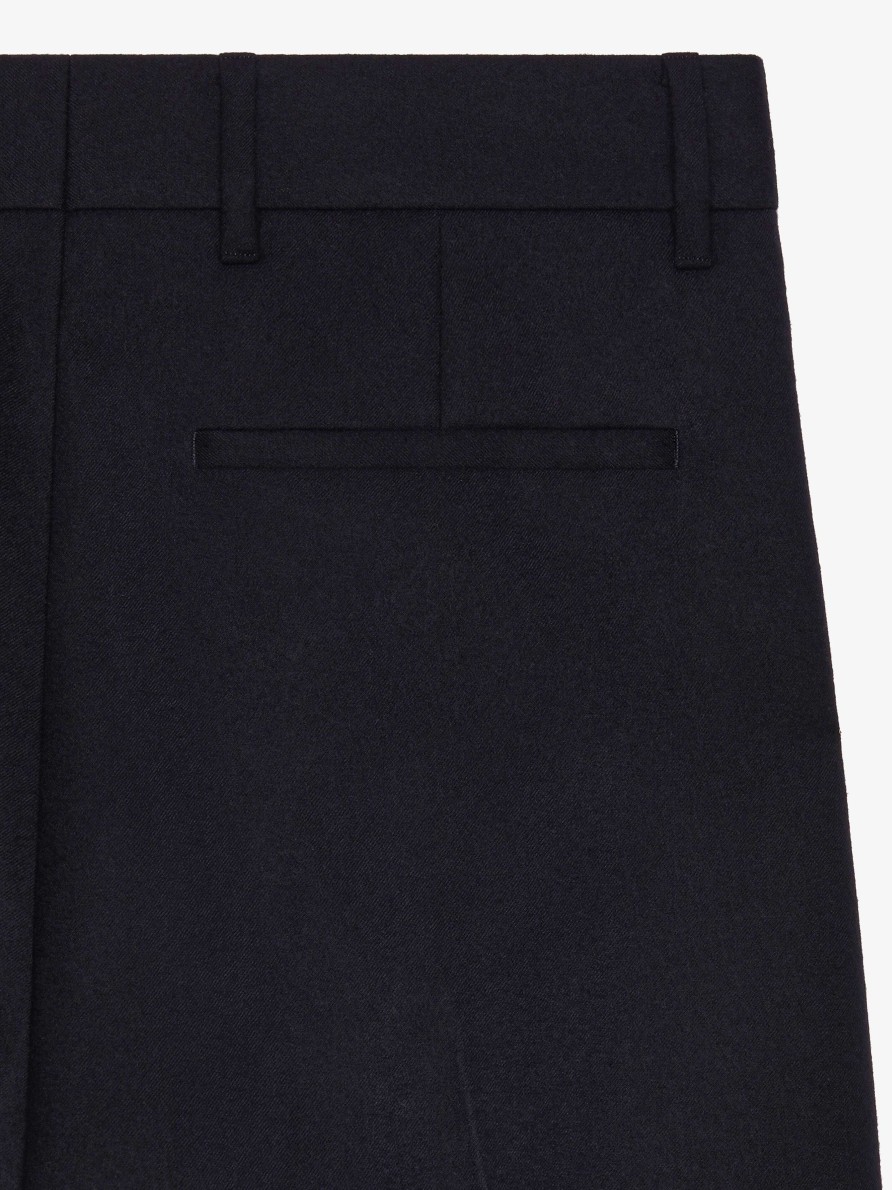 Uomini Givenchy Pantaloni | Pantaloni Sartoriali In Lana Nero