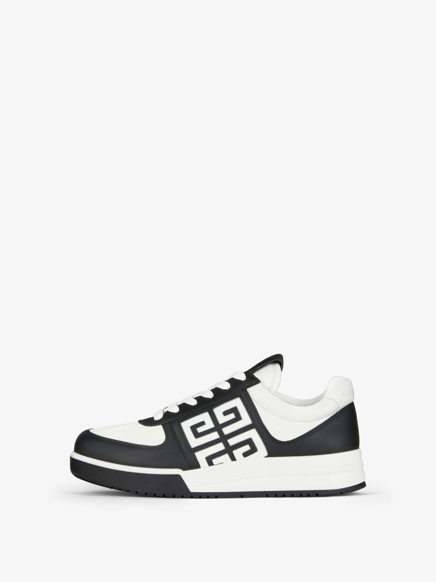 Donne Givenchy Scarpe Da Ginnastica | Sneakers G4 In Pelle Nero Bianco