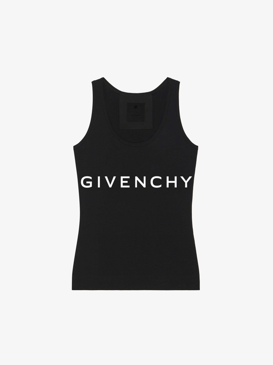 Donne Givenchy Magliette | Canotta Givenchy Archetype Slim Fit In Cotone Nero