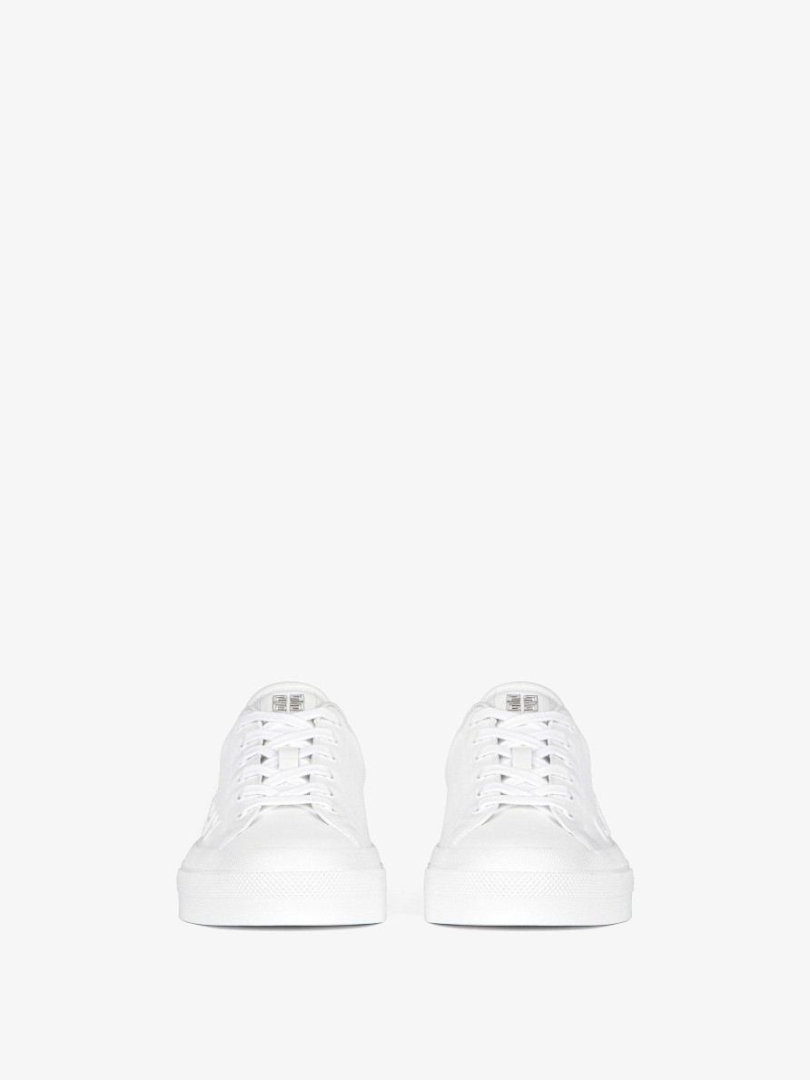 Uomini Givenchy Scarpe Da Ginnastica | Sneakers City Sport In Pelle Givenchy Bianco