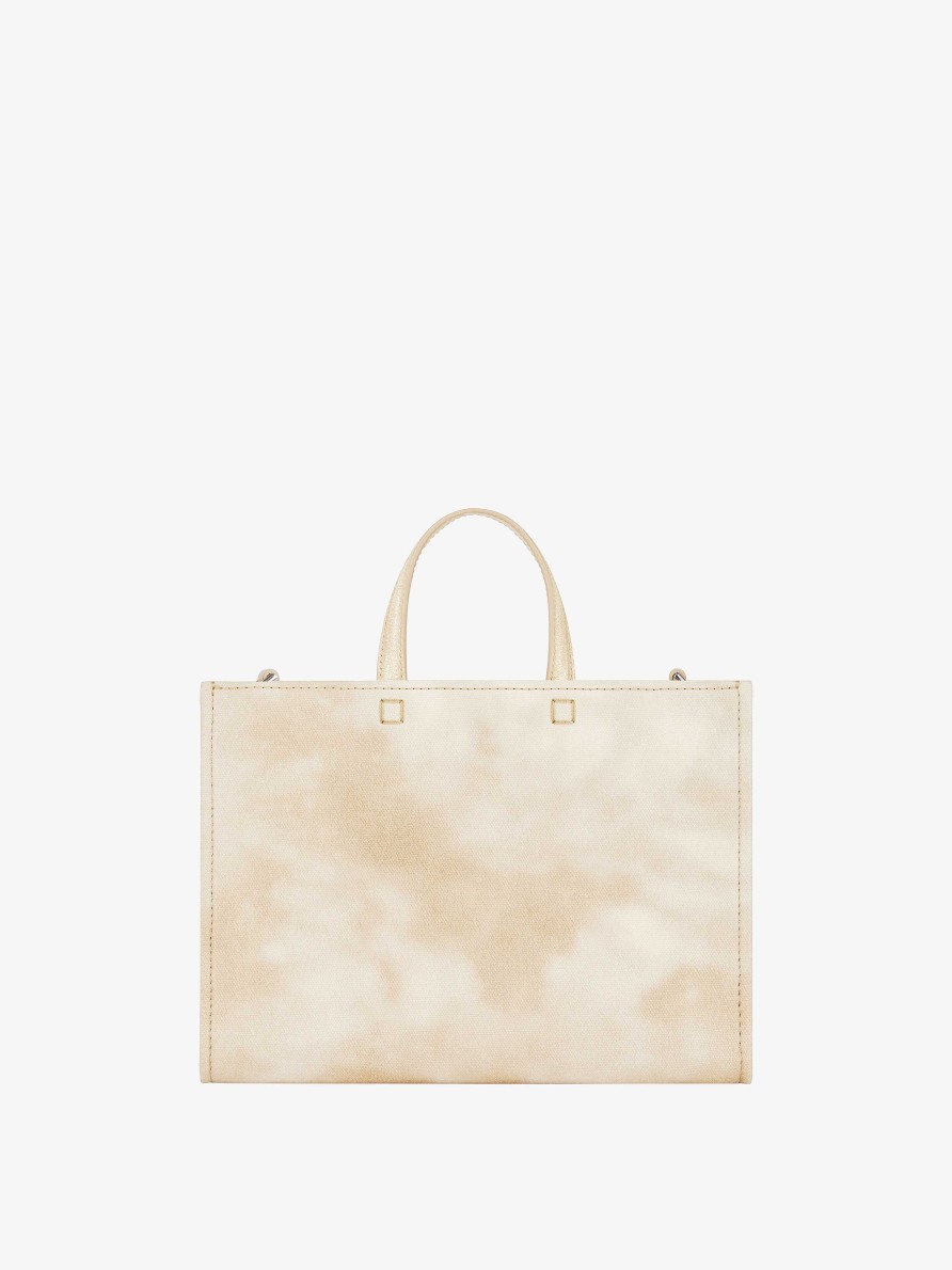 Donne Givenchy Borsa G | Borsa Shopping Media G-Tote In Tela Tie And Dye Oro Polveroso