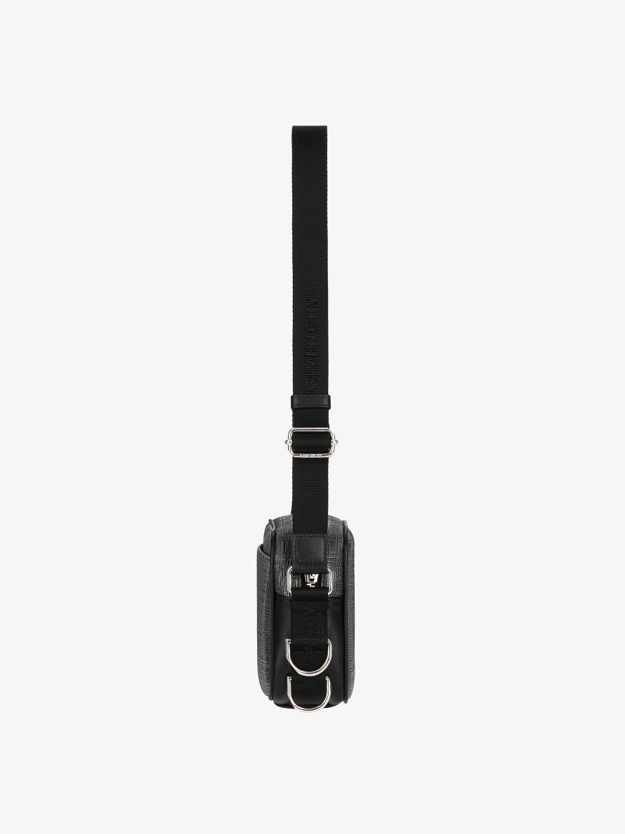 Uomini Givenchy Borse A Tracolla | Borsa Per Fotocamera G-Essentials In Tela Rivestita 4G Nero