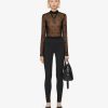 Donne Givenchy Pantaloni | Leggings In Jersey Con Cintura Di Givenchy Nero