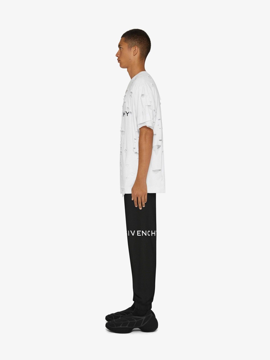 Uomini Givenchy Pantaloni | Pantaloni Jogger Slim Fit Di Givenchy Archetype In Pile Nero