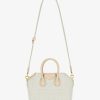 Donne Givenchy Antigona | Borsa Mini Antigona In Canvas Ricamato 4G Beige Naturale