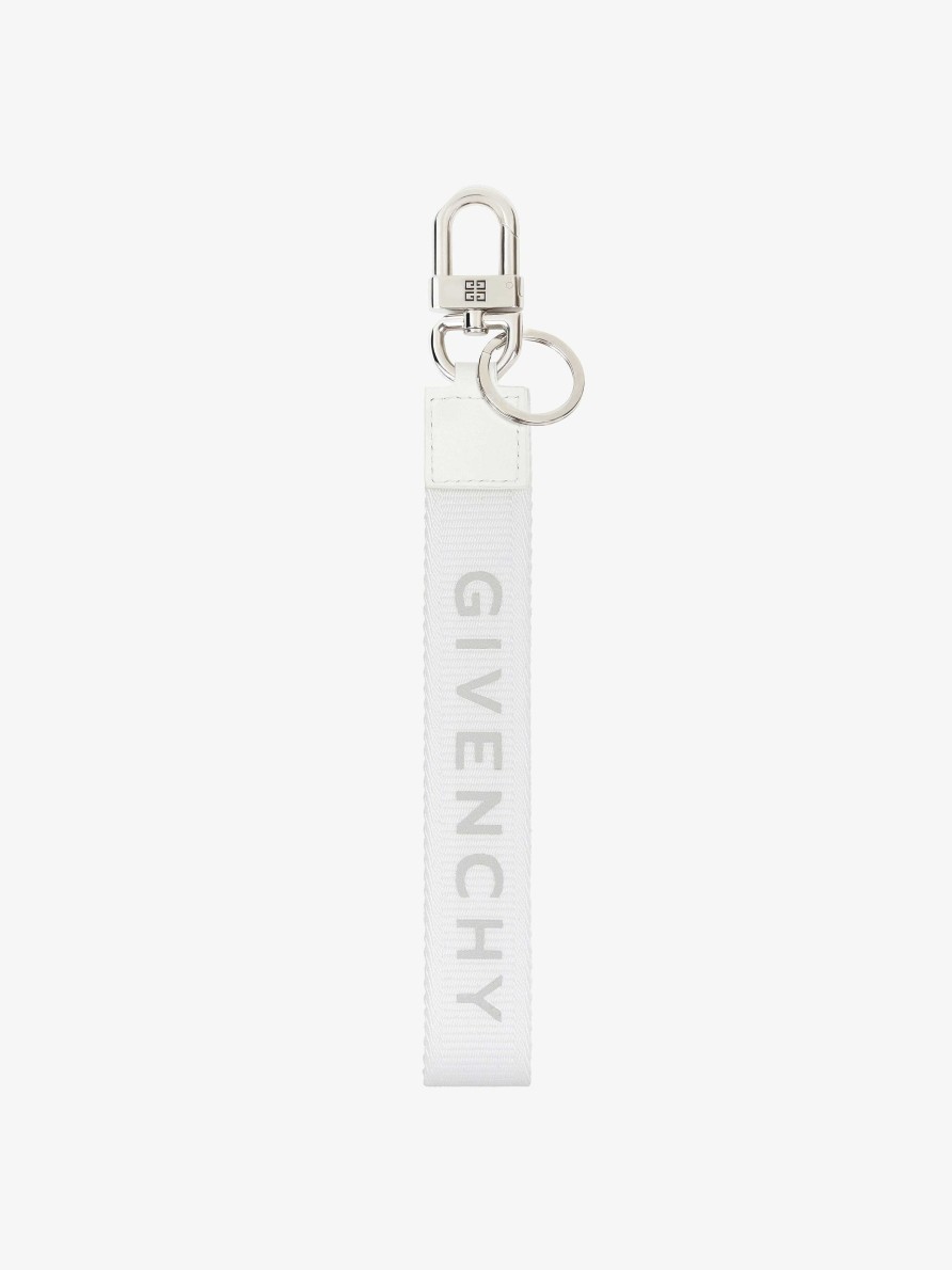 Uomini Givenchy Altri Accessori | Portachiavi Da Polso In Fettuccia Grigio Chiaro