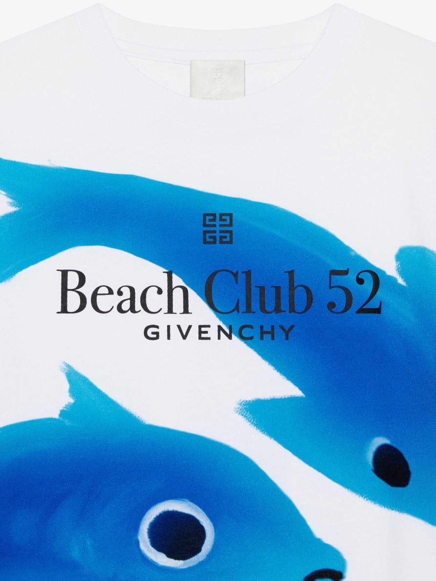 Uomini Givenchy Ragazzo (Da 4 A 12 Anni) | T-Shirt In Cotone Con Stampa Pesci Di Givenchy Bianco