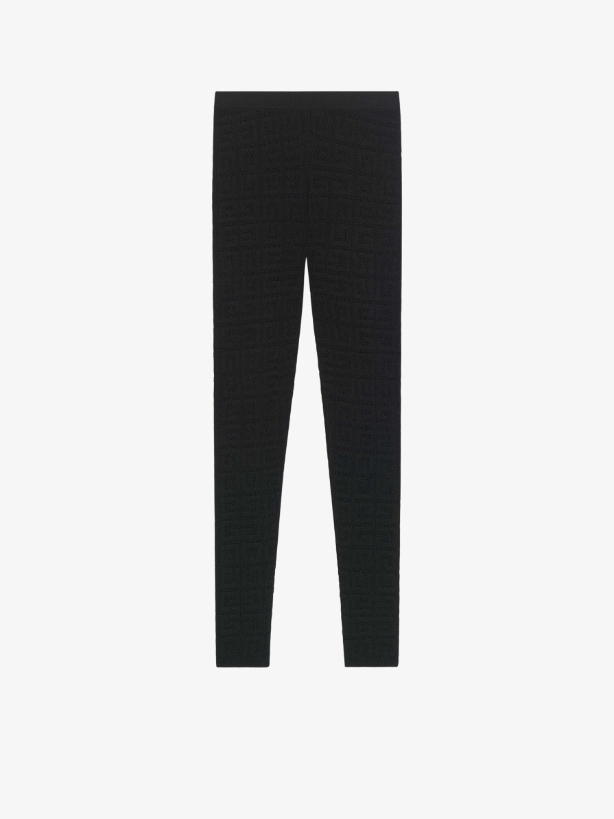 Donne Givenchy Pantaloni | Leggings In Jacquard 4G Nero