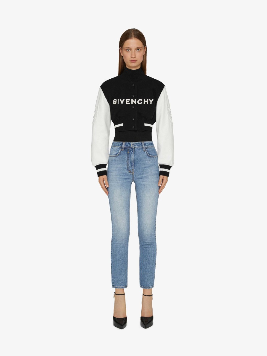 Donne Givenchy Pantaloni | Jeans Slim Fit In Denim Azzurro