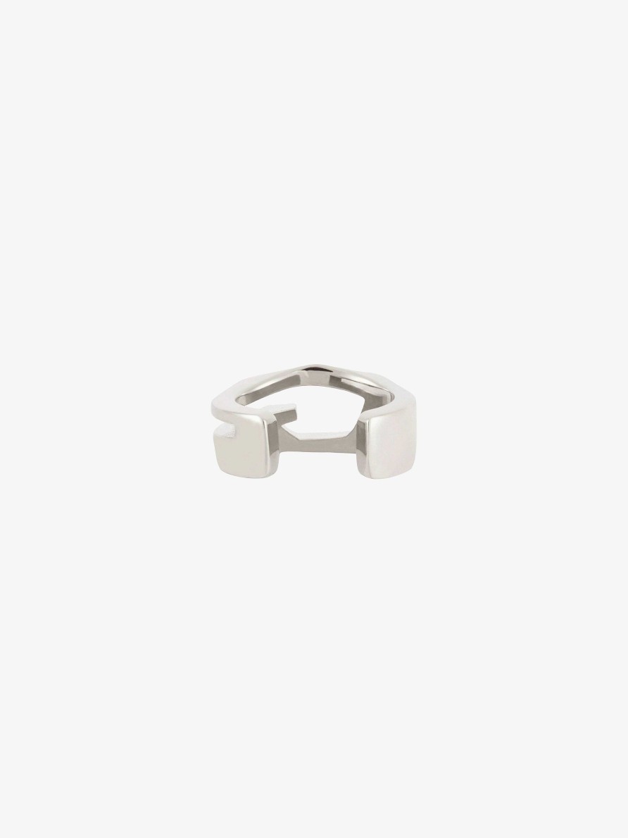 Uomini Givenchy Gioielleria | Earcuff Giv Cut In Metallo Argenteo