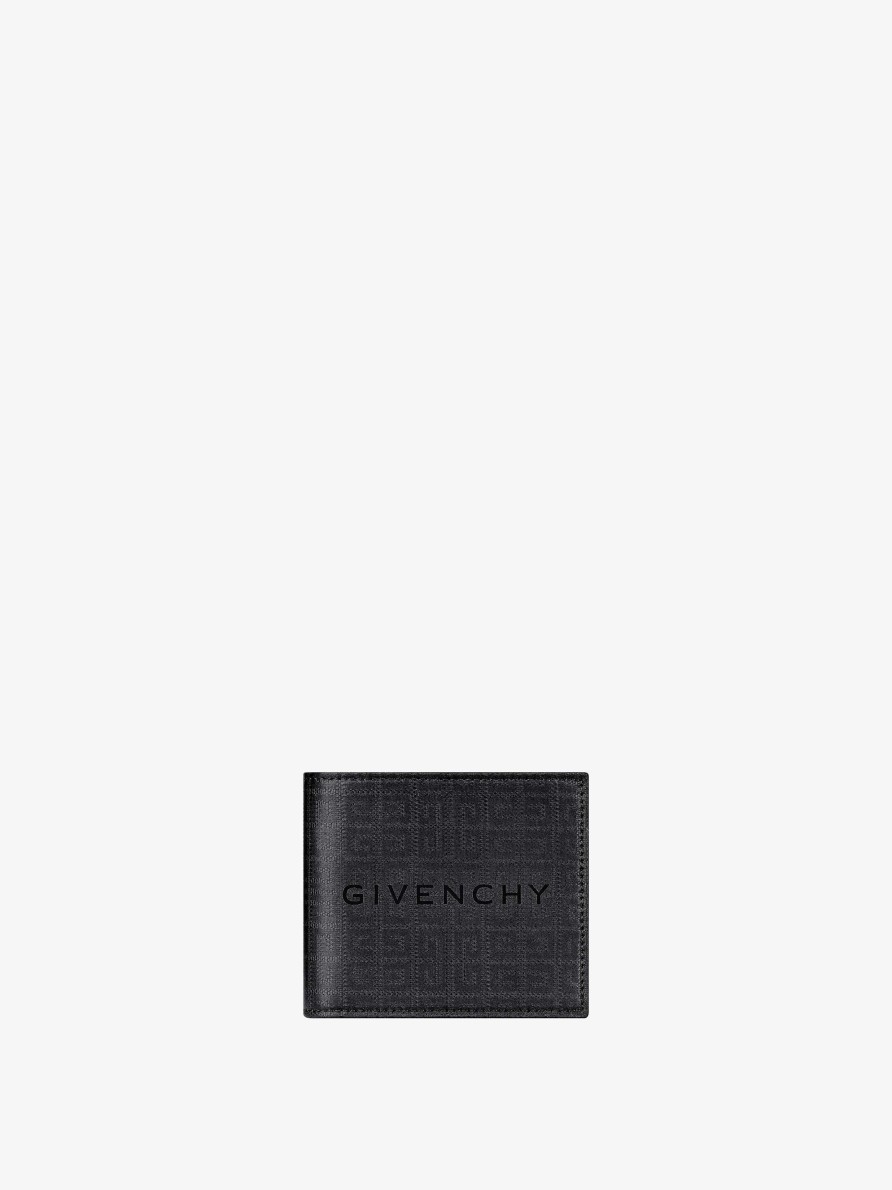 Uomini Givenchy Piccola Pelletteria | Portafoglio Givenchy In Nylon 4G Nero