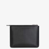 Uomini Givenchy Piccola Pelletteria | Pouch Da Viaggio Givenchy In Pelle Effetto Intrecciato Nero