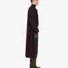 Uomini Givenchy Giacche E Cappotti | Cappotto Lungo Doppiopetto Oversize In Lana Viola Scuro