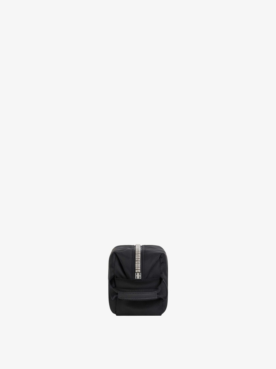 Uomini Givenchy Piccola Pelletteria | Borsa Igienica G-Zip In Nylon Nero