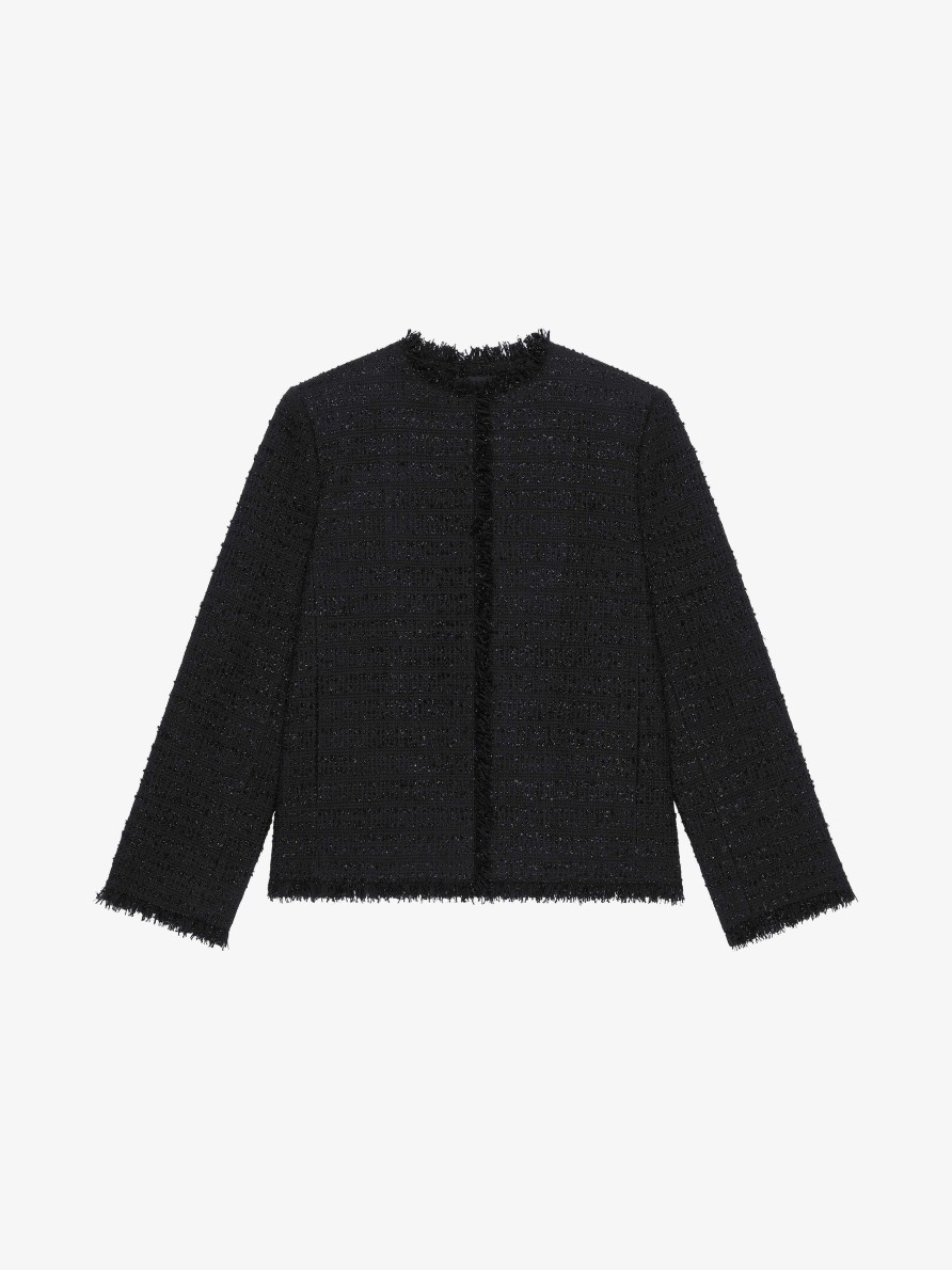 Donne Givenchy Giacche E Cappotti | Giacca In Tweed Nero