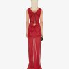 Donne Givenchy Vestiti | Abito Da Sera In Organza Con Fiocchi Rosso Ciliegia