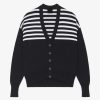 Donne Givenchy Maglieria | Cardigan 4G In Cotone Con Righe Nero