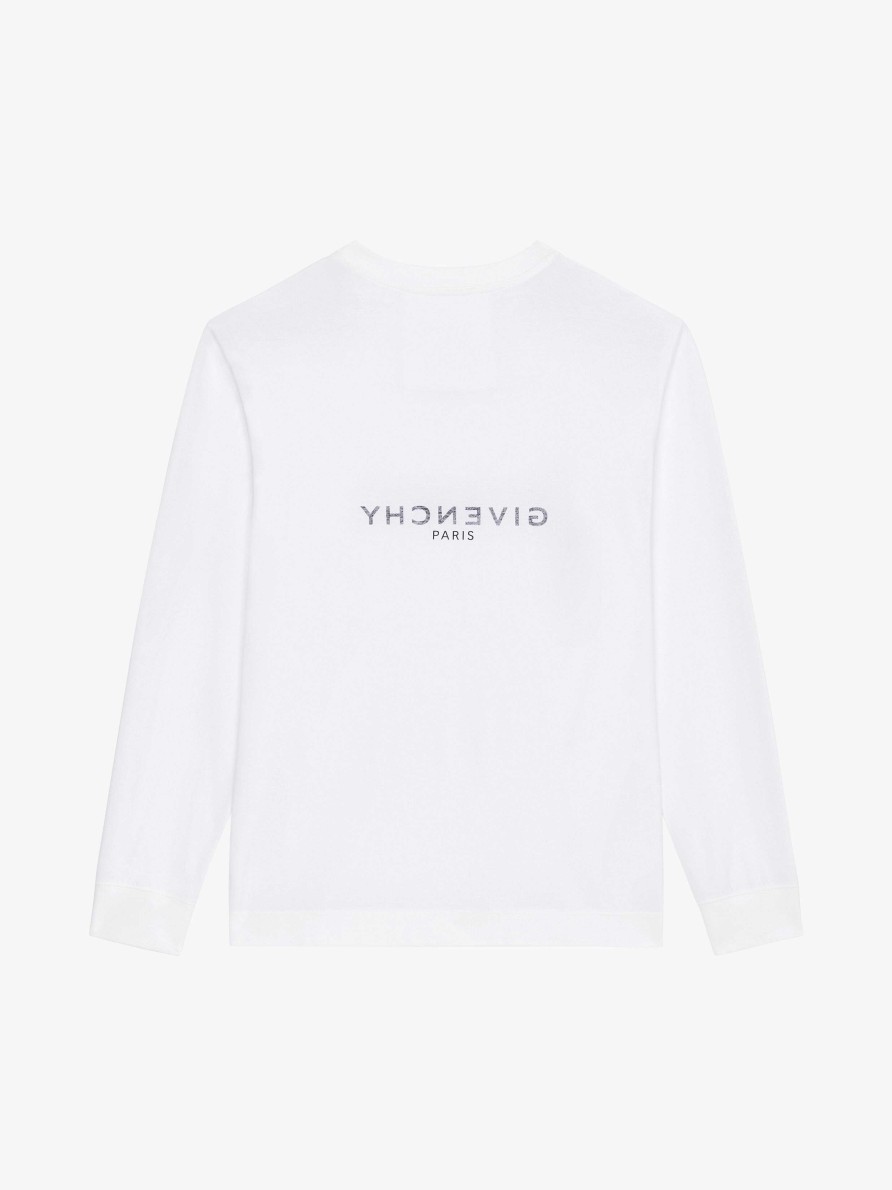 Uomini Givenchy Magliette | T-Shirt In Jersey Reverse Di Givenchy Bianco