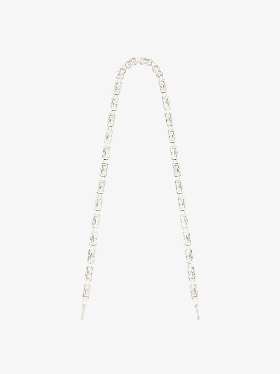 Donne Givenchy Altri Accessori | Cinturino A Catena G Cube In Metallo Palladio