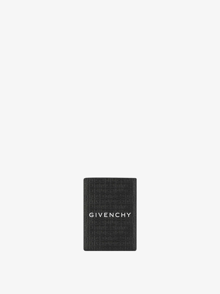 Uomini Givenchy Piccola Pelletteria | Portacarte Givenchy In Pelle Micro 4G Nero