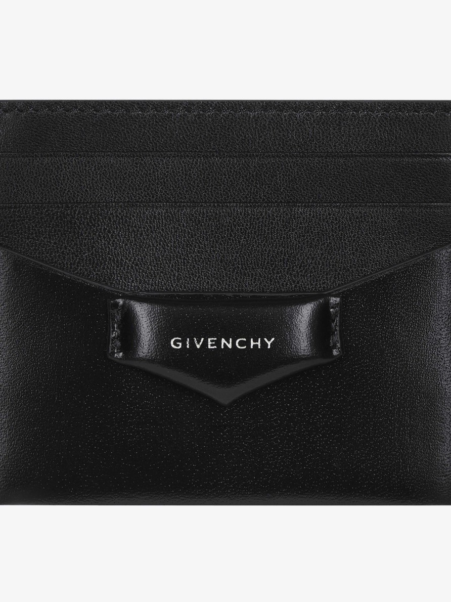 Donne Givenchy Piccola Pelletteria | Portacarte Antigona In Pelle A Scatola Nero