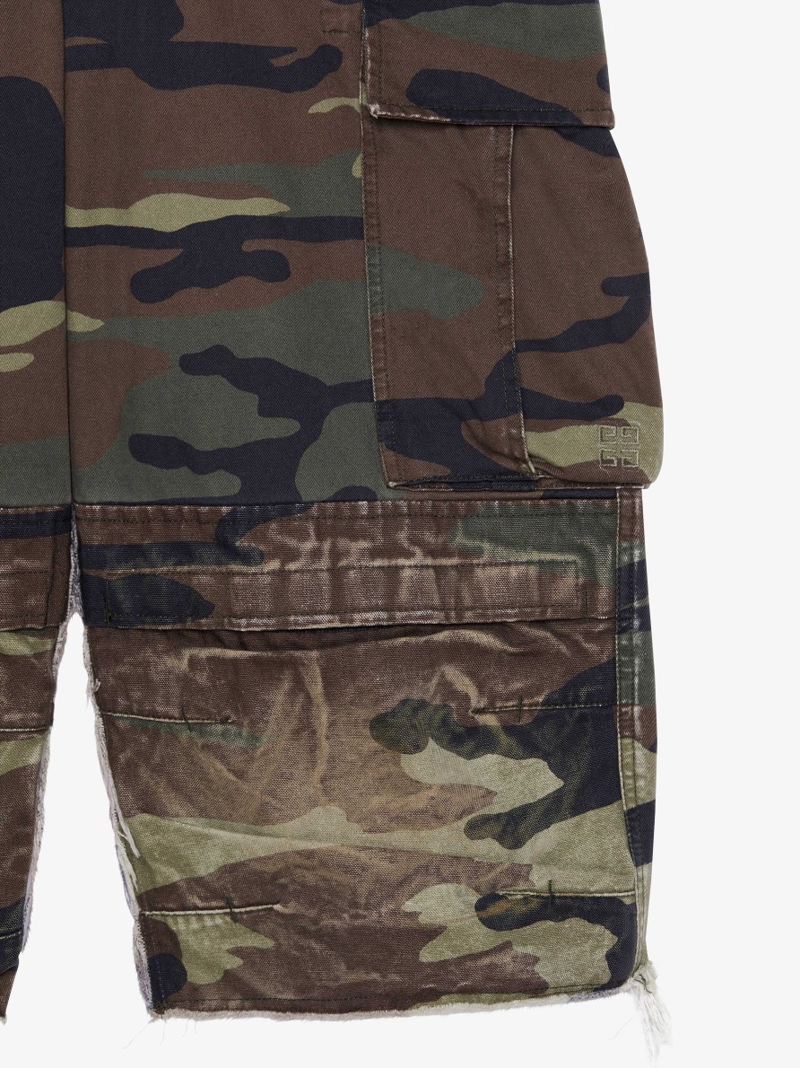 Uomini Givenchy Pantaloni | Gonna Cargo Camo In Cotone Marrone/Verde