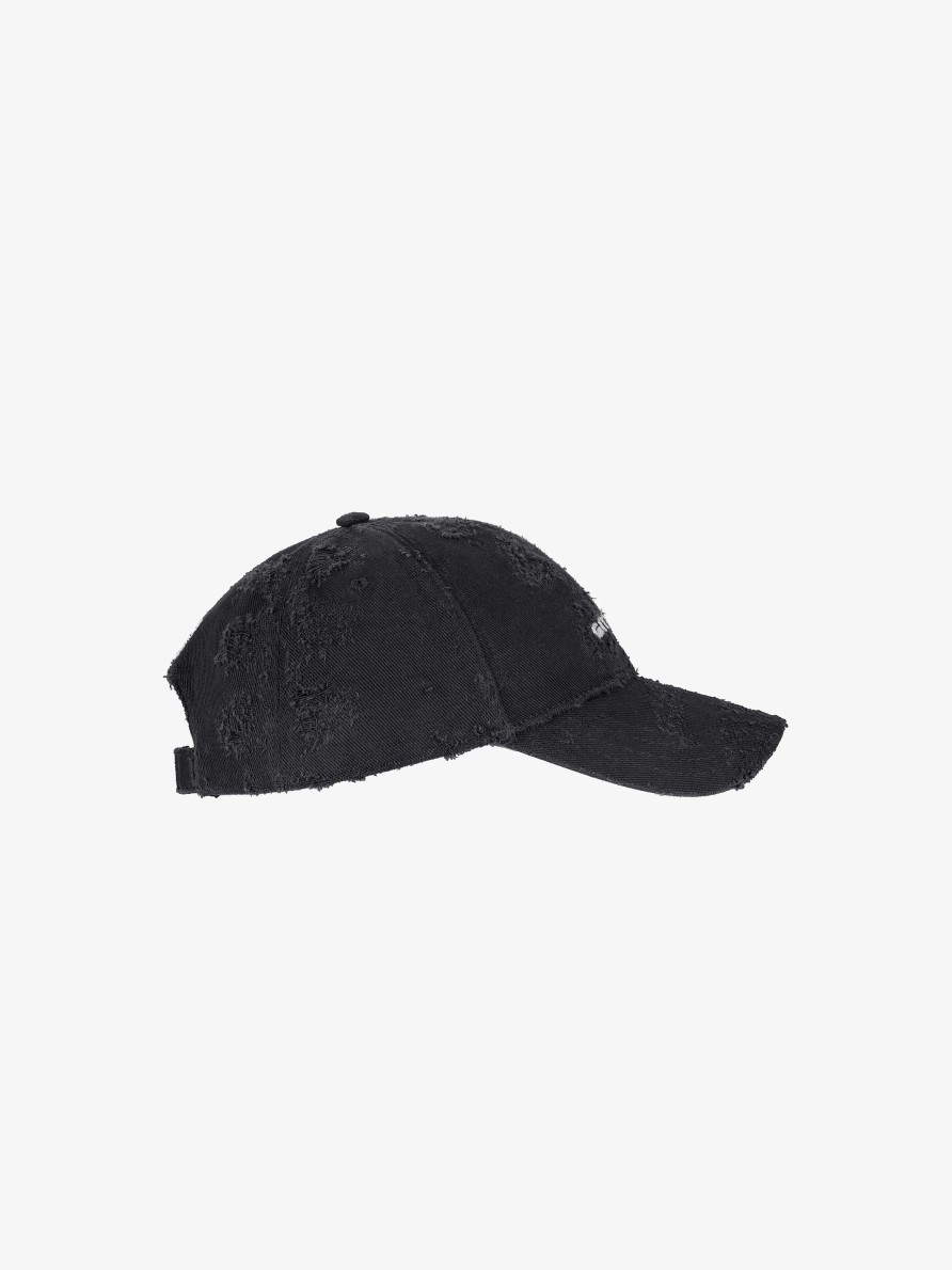 Uomini Givenchy Berretti E Berretti | Cappellino Ricamato Givenchy In Cotone Nero