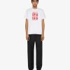 Uomini Givenchy Magliette | T-Shirt Slim Fit 4G Stars In Cotone Bianco Rosso