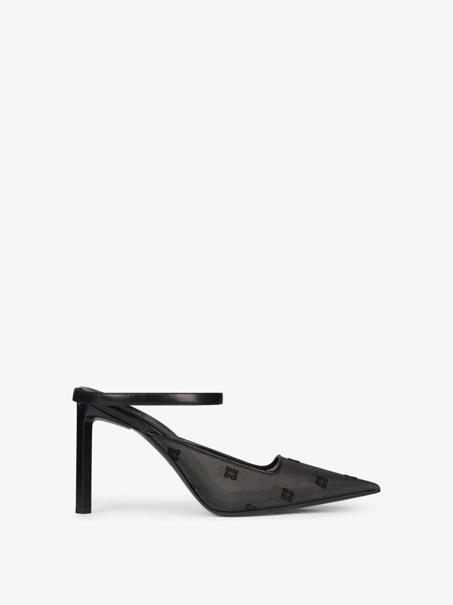 Donne Givenchy Tacchi | Mostra Mules In Mesh 4G Nero