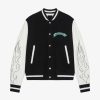 Uomini Givenchy Capispalla E Giubbotti | Giacca Varsity Di Givenchy In Lana E Pelle Nero Bianco