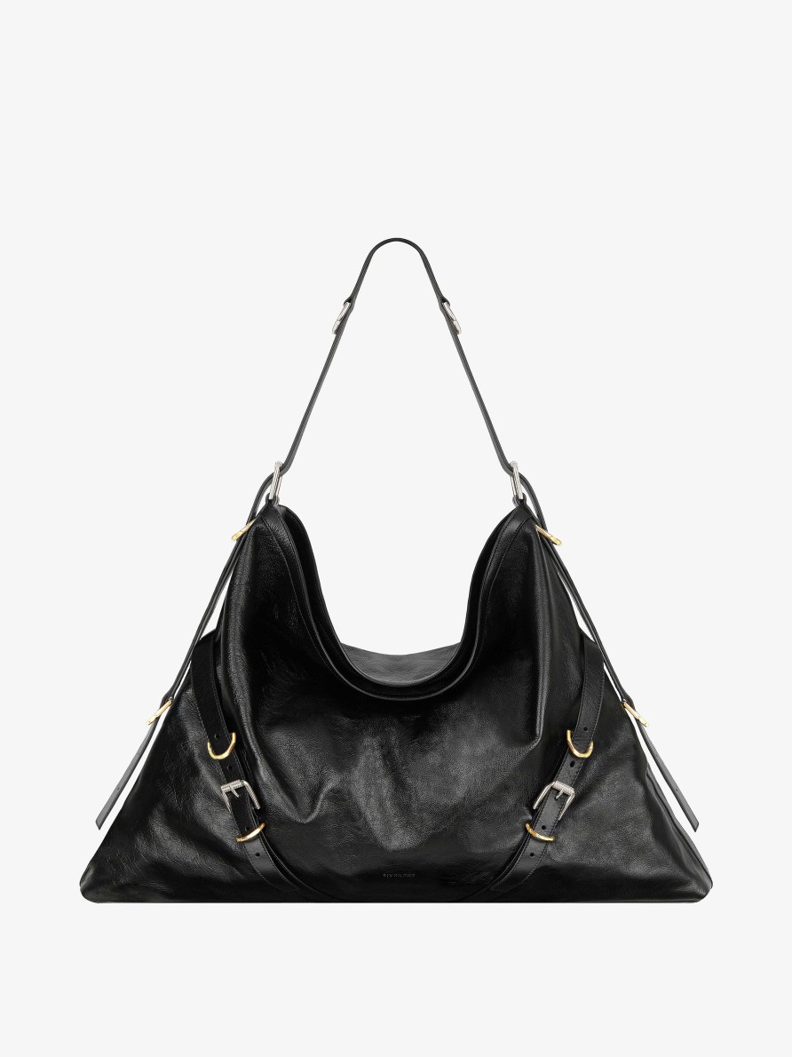 Donne Givenchy Voi | Borsa Voyou Grande In Pelle Nero