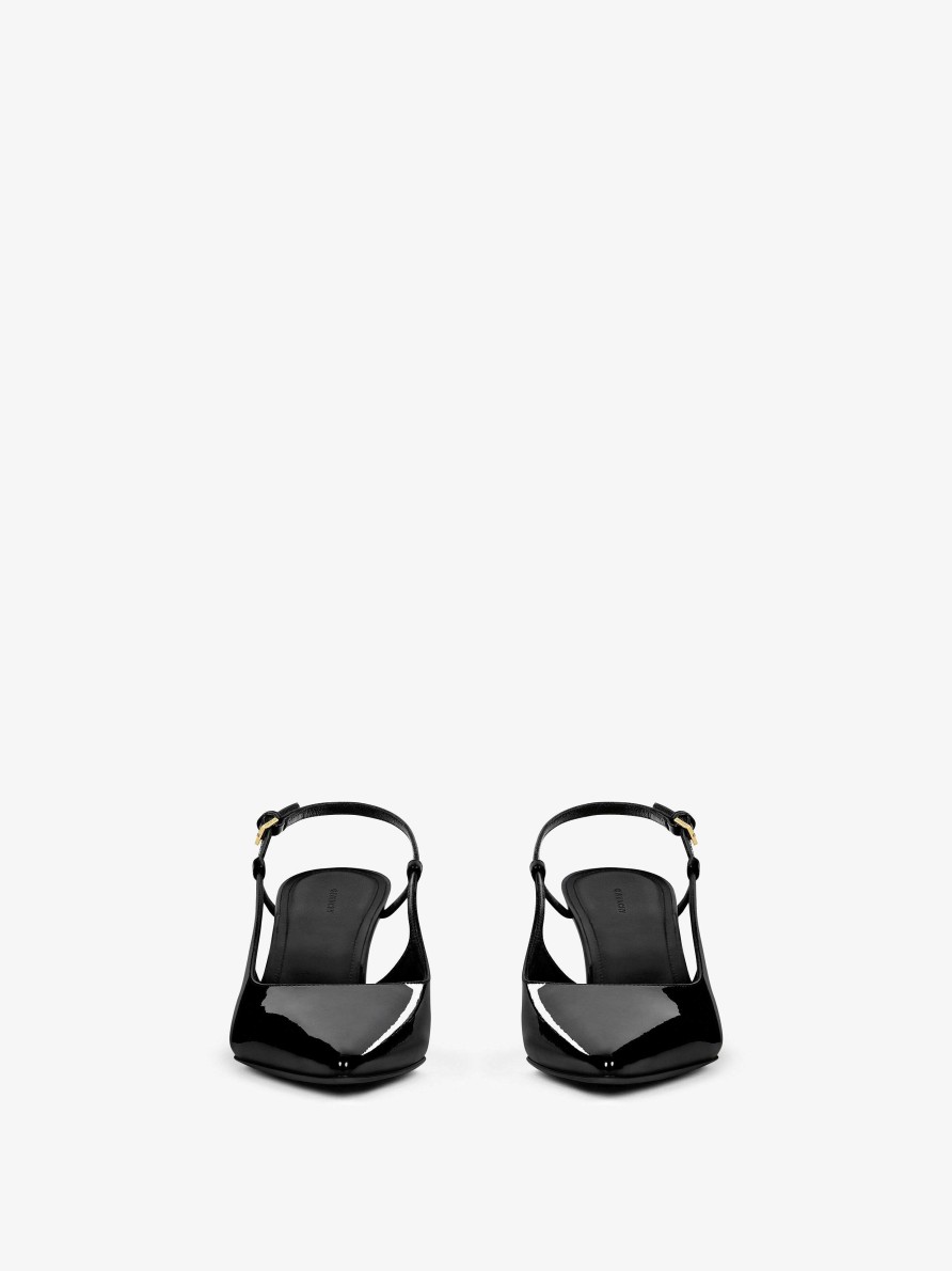 Donne Givenchy Tacchi | Slingback G Cube In Vernice Nero