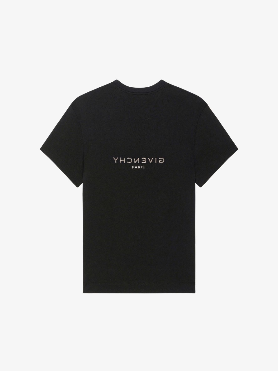 Donne Givenchy Magliette | T-Shirt Reverse Di Givenchy In Cotone Nero