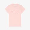 Donne Givenchy Magliette | T-Shirt Givenchy 4G In Cotone Rosa Cipria