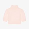 Donne Givenchy Maglieria | Maglione Cropped In Lana Di Alpaca Rosa Cipria