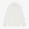 Donne Givenchy Top E Camicie | Camicia In Seta Con Dettagli In Metallo E Strass 4G Bianco