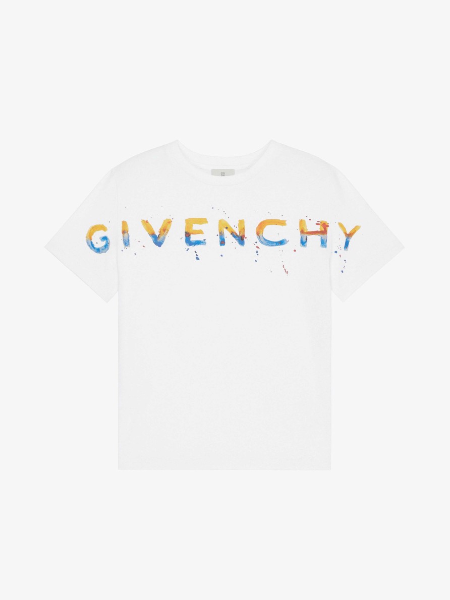 Uomini Givenchy Ragazzo (Da 4 A 12 Anni) | T-Shirt In Jersey Stampato Bianco